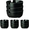 APS 576 Set di 12 posacenere in melamina nera, Ø 8 x 3 cm