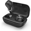 Thomson Cuffie Bluetooth (True Wireless In Ear con microfono, Earbuds con stazione di ricarica, cuffie wireless leggere con assistente vocale e controllo touch, IPX4, Bluetooth 5.0), colore: nero