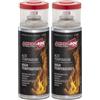AMBRO-SOL SPRAY YOUR FACTORY OF AEROSOL Ambro-Sol V400TEMP4 Smalto/Vernice Alte Temperature, Consente di Rinnovare le Superfici Normalmente Soggette ad Alte Temperature, Bomboletta Riciclabile 400 ml, Bianco, Confezione da 2