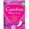 Carefree Salvaslip Plus Large con leggero profumo (48 pezzi), super assorbente e extra largo, per includere immediatamente i liquidi, taglia grande