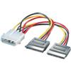 SECOMP Cavo Sdoppiatore Alimentatore da Molex 5,25 a 2x SATA