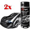 D-GEAR 2x PELLICOLA VERNICE SPRAY RIMOVIBILE 400ML NERO LUCIDO AUTO MOTO CERCHI TUNING