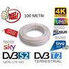 CAVO ANTENNA TV SATELLITARE TERRESTRE OTTIMO PER SKY MATASSA 100mt 5MM
