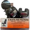 MOBILA 5 Ruote poltrona con freno intervallato ø50mm copertura cromata perno ø11mm