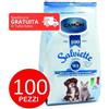 Camon 100x Salviette Detergenti cane gatto al Talco 30x17 cm Camon pulizia pelo e muso