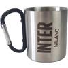 Generico Tazzina mug in acciaio con moschettone compatibile con Inter
