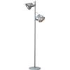 BRILLIANT lampada Carmen lampada da terra in cemento grigio chiaro a 2 luci | 2x A60, E27, 60W, adatto per lampade normali (non incluse) | Scala da A ++ a E | Con interruttore a pedale