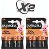 Duracell STILO DURACEL PLUS OFFERTA DA 2 CONF TOT 8 BATTERIE FINO AL 100% DI EXTRA DURATA