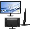 Philips Monitor 223V5LSB2 per PC Desktop 22" LED, FHD, 1920 x 1080, 5 ms,Nero