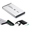 BOX SATA CASE SLIM 2,5" HDD ESTERNO Usb 2.0 ALLUMINIO HARD DISK CAVO CUSTODIA