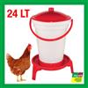 NOVITAL ABBEVERATOIO RAPID CLEAN 24 LT SERBATOIO A SECCHIO ROSSO PER GALLINE POLLI