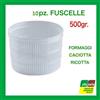10 PZ FUSCELLE DA 500 GR FORME CONTENITORI DI FORMAGGIO CACIOTTA RICOTTA