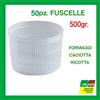 50Pz.FUSCELLE CONTENITORI DA CIRCA 500 gr. DI FORMAGGI-CACIOTTA-RICOTTA ecc.