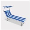 Beach and Garden Design Lettino mare spiaggia prendisole professionale alluminio Santorini Stripes