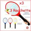 3 RACCHETTE ELETTRICA AMMAZZA ZANZARA ANTI ZANZARE INSETTI MOSCHE RACCHETTA