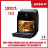HAEGER MINI FORNO FRIGGITRICE AD ARIA SENZA OLIO 14 LITRI 2000W FORNETTO GIRARROSTO