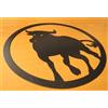 segno zodiacale toro in lamiera ferro taglio laser a muro oroscopo idea regalo