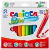 Carioca Pennarelli Carioca Jumbo Superlavabili Confezione da 24 Colori Assortiti Maxi
