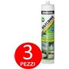 Teknica 3x Silicone Sigillante Puro Antimuffa Idrorepellente Igienizzante TRASPARENTE