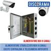 Discorama ALIMENTATORE STABILIZZATO BOX 9 CANALI USCITE CENTRALINA X TELECAMERA ANTIFURTO