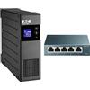 Eaton Gruppo di continuità (UPS) Eaton Ellipse PRO 650 DIN - 650 VA con protezione da sovratensioni (4 uscite Schuko) e regolazione della tensione (AVR) & Tp-Link Tl-Sg105 Switch 5 Porte Gigabit
