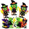 Baker Ross AX219 Kit Calamite Combinabili Streghe Di Halloween - Confezione Da 8, Attività Creative Per Bambini