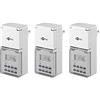Goobay 55546 Timer digitale per esterni - IP44 - programmabile - 10 programmi di commutazione - display LCD - batteria di riserva per 4 giorni - set di 3 - Versione Tedesca