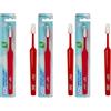 TEPE Special Care - Spazzolino da denti speciale ultra morbido, per un'igiene orale molto delicata, ideale per uso post-operatorio, misura regolare, colore rosso, 1 pz x confezione (Confezione da 3)