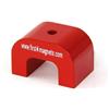 FIRST4MAGNETS Grande Magnete A Ferro Di Cavallo Alnico Rosso Per Applicazioni Ad Alta Temperatura, Ingegneria E Produzione - 30mm x 45mm x 30mm 4,5mm Foro - 11kg Tiro