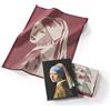 Musearta TT-JV-GE-10-V424196 - Set di 3 strofinacci unisex con orecchini di perle dell'artista Johannes Vermeer in cotone, 50 x 70 cm