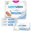 WaterWipes Sensitive+ Newborn & Baby Wipes, Salviettine per Neonati e Bambini, 240 Pezzi (4 Confezioni), Deterge, Cura, Protegge, 99,9% Acqua, Senza Profumo