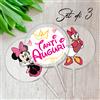 Dynasty Lab Set 3 Cake Topper Torta Compleanno Bambina Disney Minnie Paperina