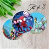 Dynasty Lab Set 3 Cake Topper Spiderman Torta Compleanno Bambini Spidey Amazing Friends