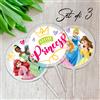 Dynasty Lab Set 3 Cake Topper Torta Compleanno Bambina Disney Principesse