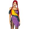 Leg Avenue 3 PC Darling Rag Doll, includes patchwork dress with adjustable lace ups and tattered skirt, detachable clear straps, and skull head choker