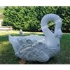 MONDO ARTISTICA CIGNO STATUA VASO PORTAFIORI DA GIARDINO PER ESTERNO IN CEMENTO MARMO PIETRA