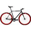 FabricBike Originale - Bicicletta Fixed Gear Bike, Ruota 28 pollici, Bicicletta a Pignone Fisso, Bici Single Speed, Telaio Acciaio Hi-Ten, 10,45 kg (taglia M). (Matte Black & Orange, M-53cm)