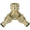 RIBIMEX - PRA/RLB.4208 - Presa rubinetto a due vie con raccordi rapidi liberi - In ottone