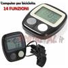 r2digital MINI COMPUTER PER BICI BICICLETTA TACHIMETRO CONTACHILOMETRI 14 IN 1 OROLOGIO