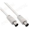 r2digital CAVO ANTENNA M/F 1.5Mt TV DVB-T2 TIPO IEC COASSIALE MASCHIO FEMMINA PROLUNGA