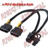 r2digital CAVO ALIMENTAZIONE 20Cm SCHEDA VIDEO 2 MOLEX ad PCI EXPRESS 6 PIN 8 PIN GRAFICA
