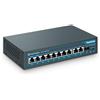 r2digital 11 Porte Switch Gigabit Poe 120W ed 8 Poe 1000 Mbps 2 Gigabit Uplink 1 Porta SFP