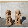 mondo artistica COPPIA DI LEONI - STATUA LEONE PER ESTERNO DA GIARDINO IN CEMENTO MARMO PIETRA