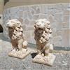 mondo artistica COPPIA DI LEONI - STATUA LEONE PER ESTERNO DA GIARDINO IN CEMENTO MARMO PIETRA