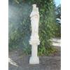 mondo artistica SCULTURA MADONNA DEL CARMINE - CARMELO CON COLONNA - IN CEMENTO MARMO PIETRA