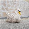 mondo artistica CIGNO STATUA VASO PORTAFIORI DA GIARDINO PER ESTERNO IN CEMENTO MARMO PIETRA