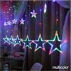 CATENA TENDA LUMINOSA DI NATALE LUCI NATALIZIE LED LUCE RGB STELLA ADDOBBI