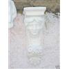Mondo artistica REGGIMENSOLA CONSOLLE CLASSICO DESIGN IN CEMENTO MARMO STAFFA CON VOLTO FEMMINIL