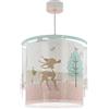 Dalber Lampada da soffitto a sospensione per Bambini Loving Deer vervo animali rosa (61272)