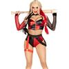 Leg Avenue Costume da donna 2 pezzi Crime Spree Sweetie Halloween con maniche a rete guantate, taglia M